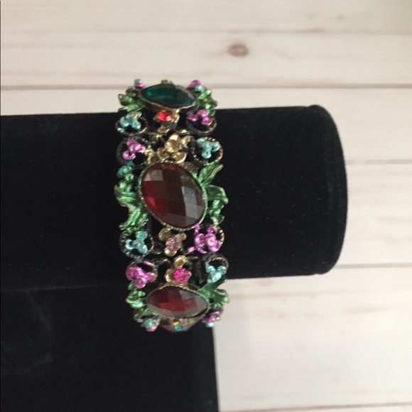 Multi Colored Stones Victorian Stretch Bra… - Picture 1 of 2